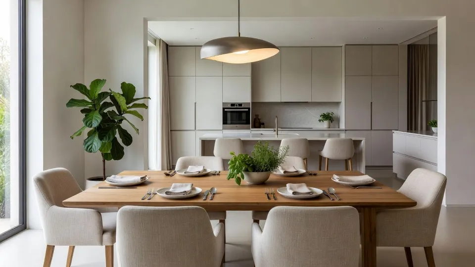 Kitchen and dining for AI virtual staging for realtors