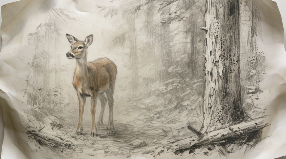Animal in its habitat