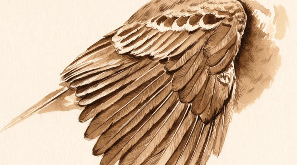 Wing feather detail
