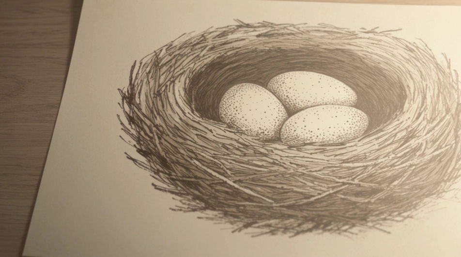Nest with eggs