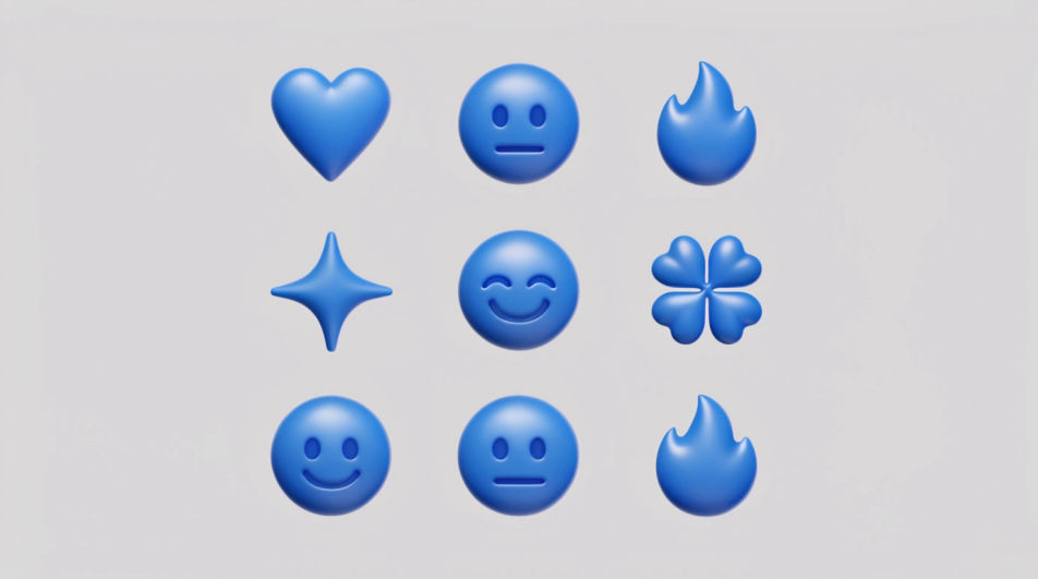 Blue icon sheet