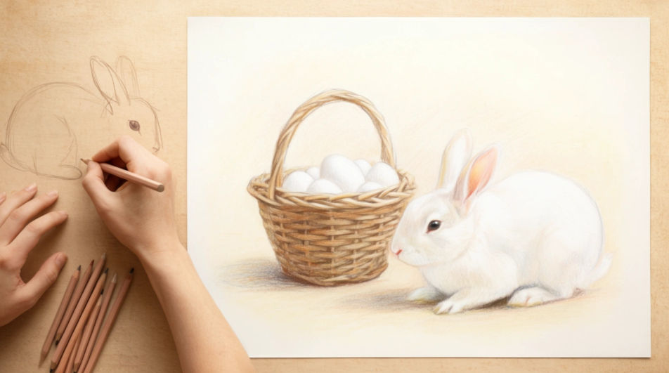 Bunny with a basket