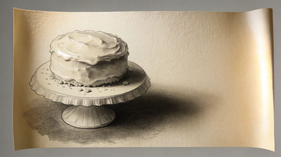 Cake on a cake stand