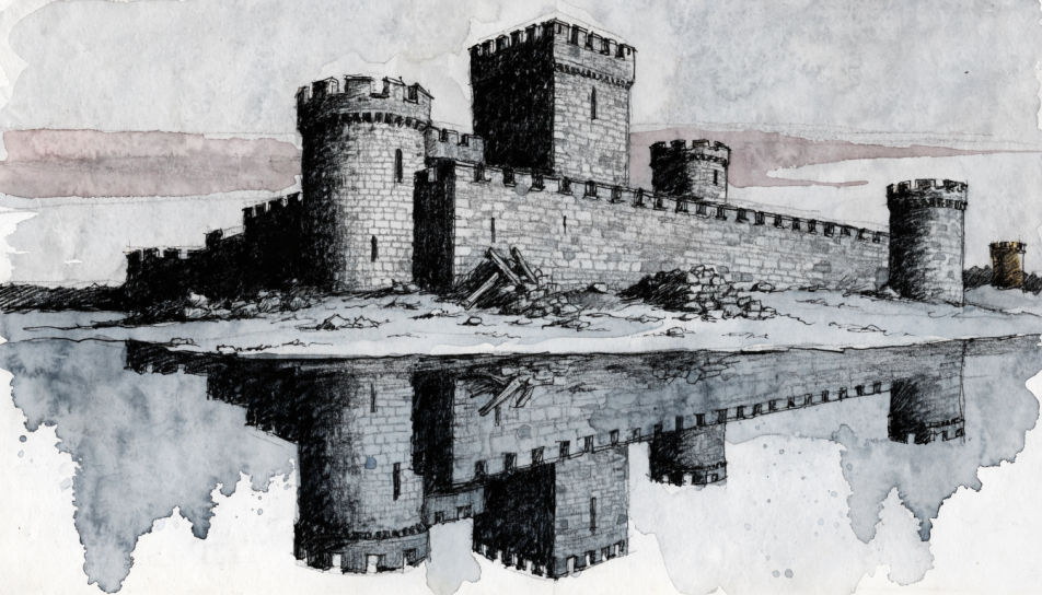 Castle across the moat