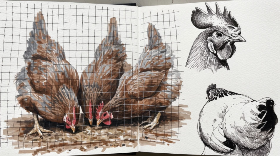 Chickens in the run