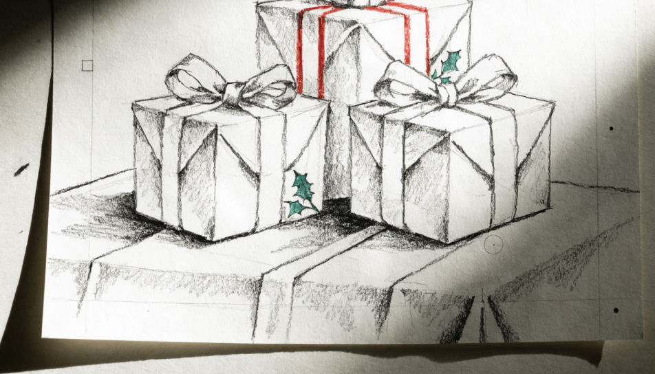 Gift pile still life