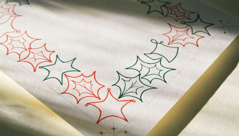 Card border of motifs
