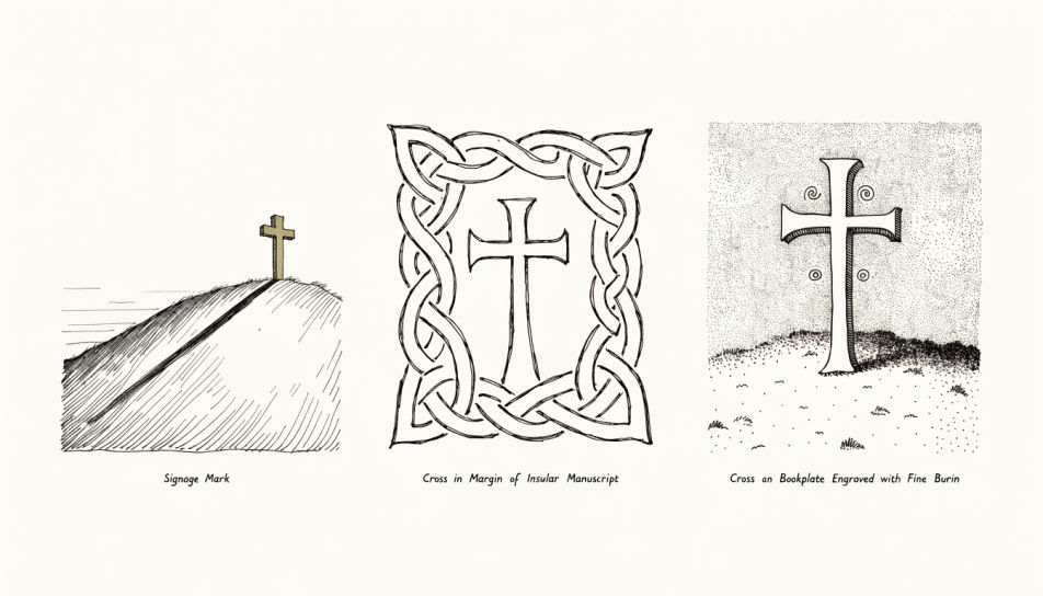 Cross on a hilltop