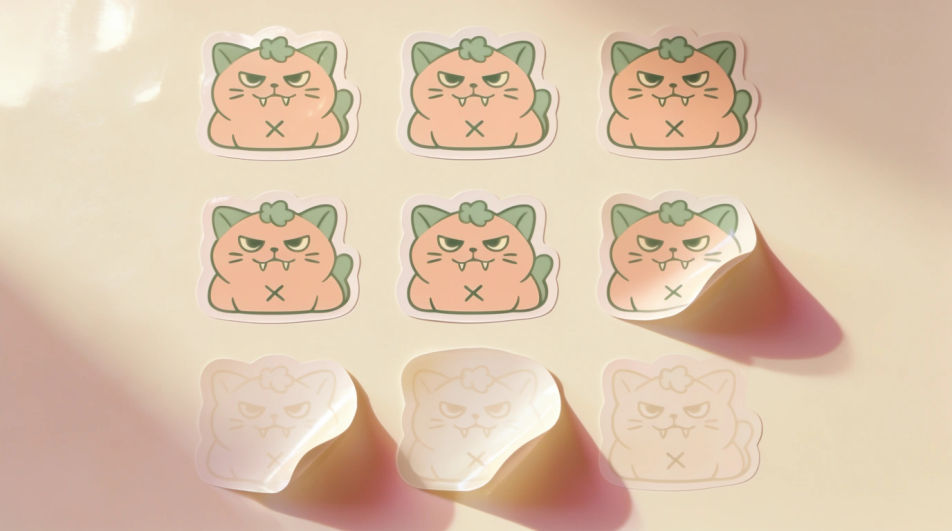 Sticker sheet grid