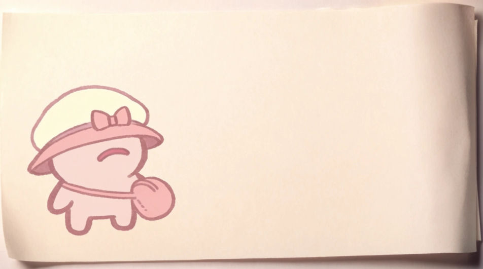 Tiny character on a big page
