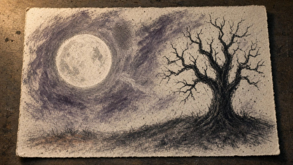 Moonlit hill
