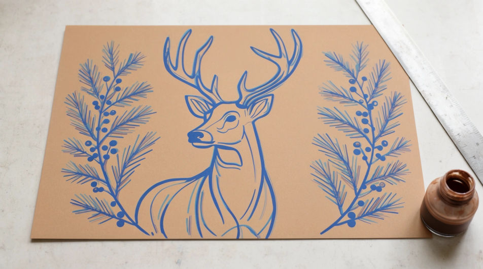 Winter card panel