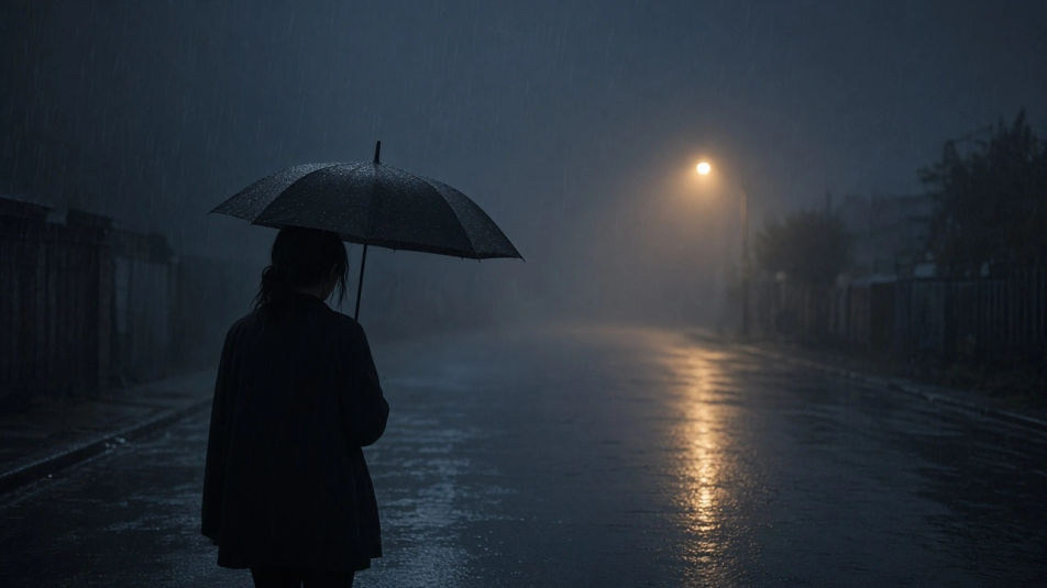Umbrella in the rain