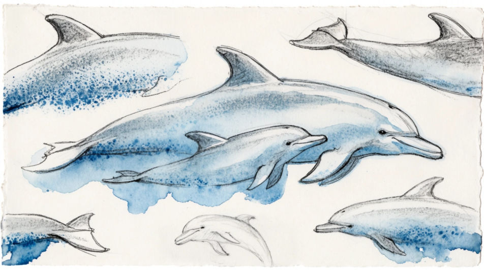 Dolphin and calf