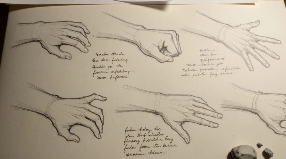 Hands and arms study page