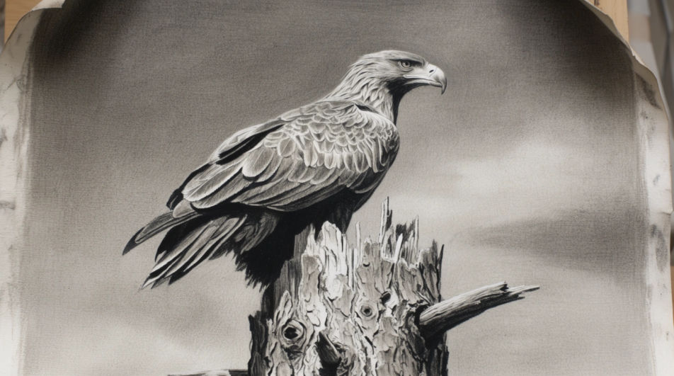 Perched on a dead pine