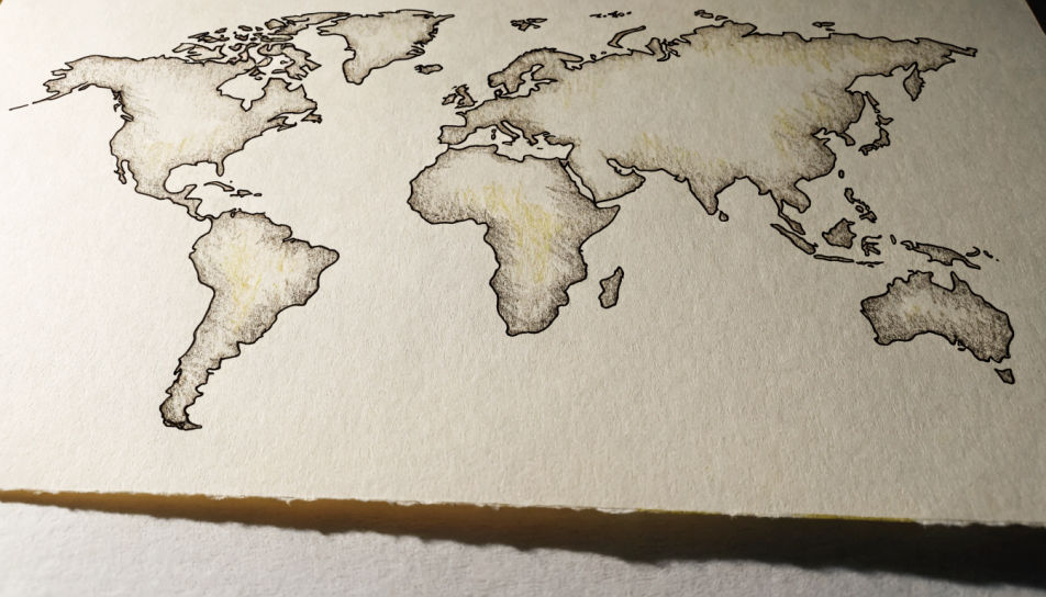 Continents flattened out