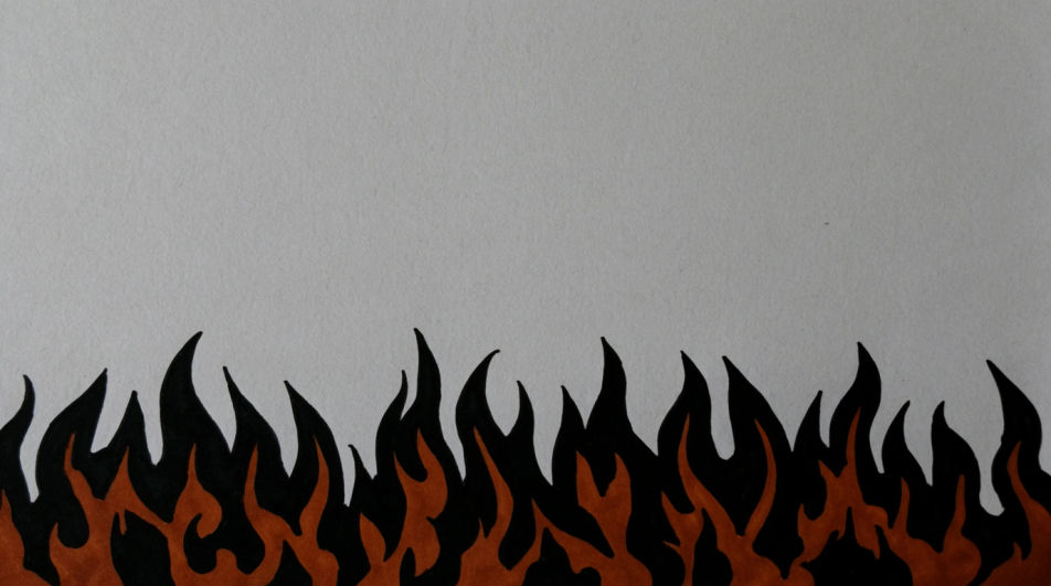 Flame border for a graphic