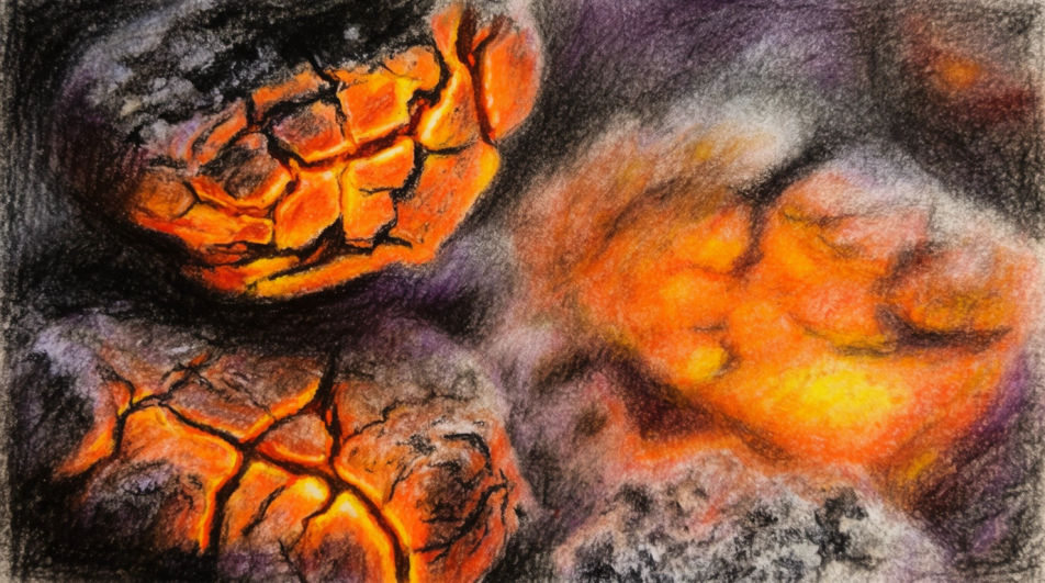 Embers in close detail