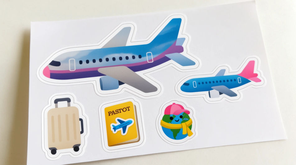 Travel sticker sheet