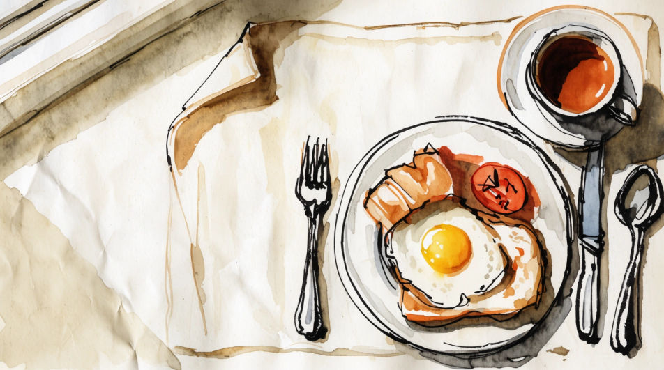 Breakfast table from above