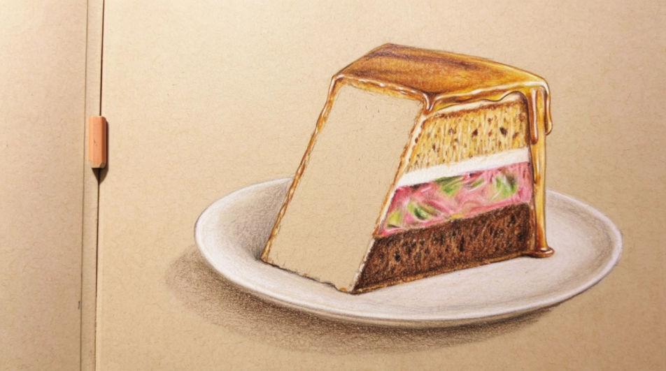 Cake slice on a plate