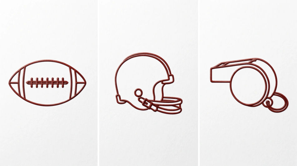 Team poster line art