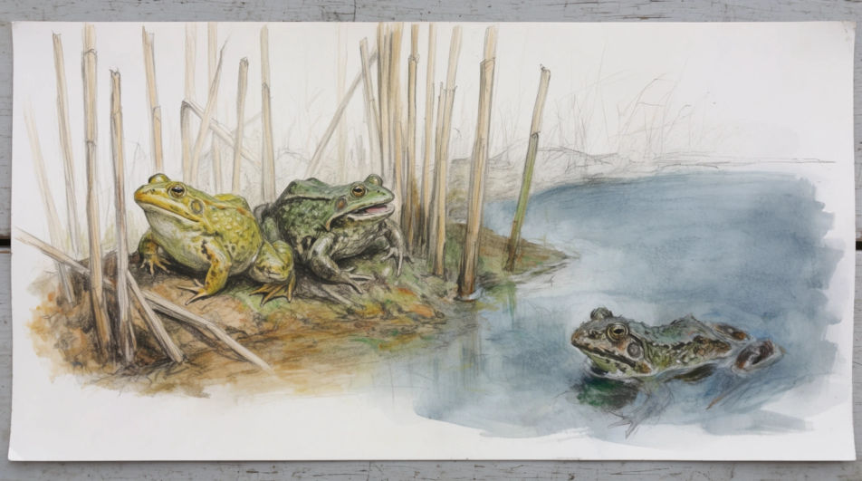 Pond bank scene