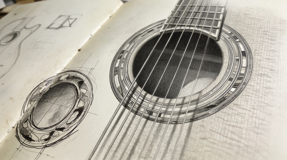 Soundhole close detail