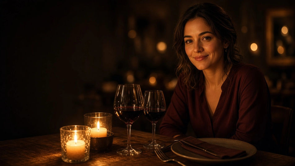 Warm photo-real dinner