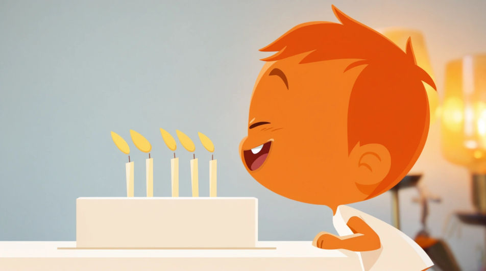 Candle-blowing miss