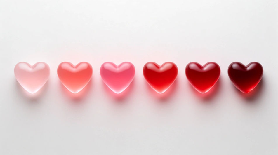 Graded heart row