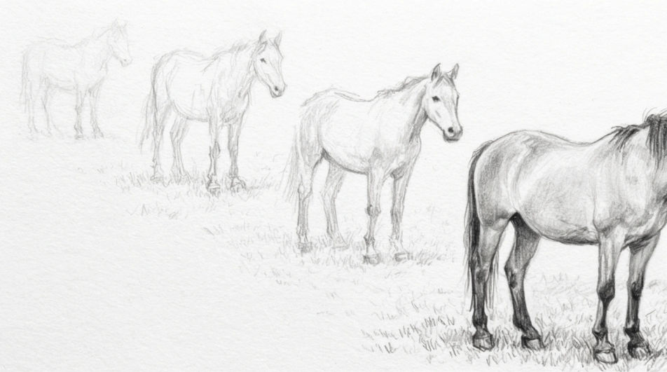 Herd on open grass
