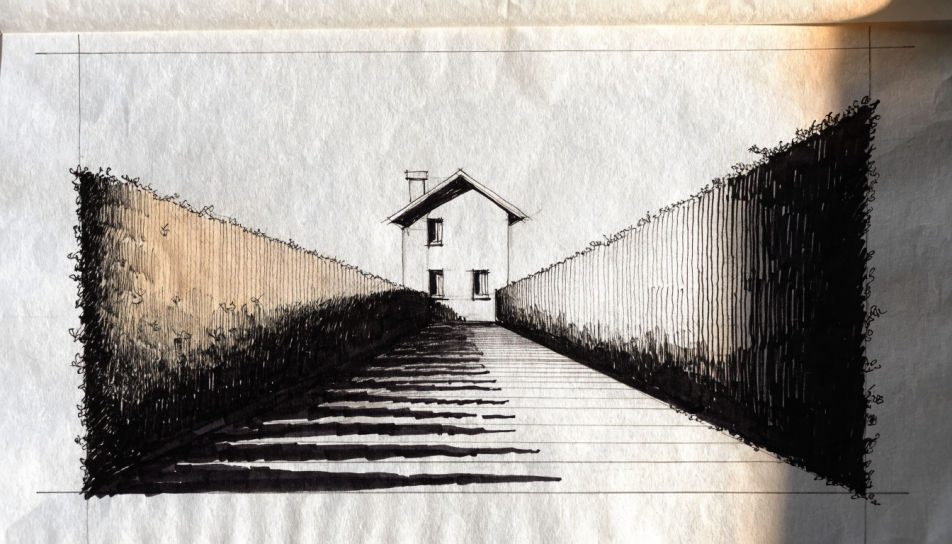 House at the end of a lane