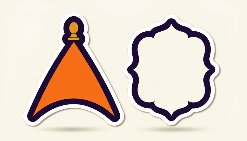 Flag and lettering pair