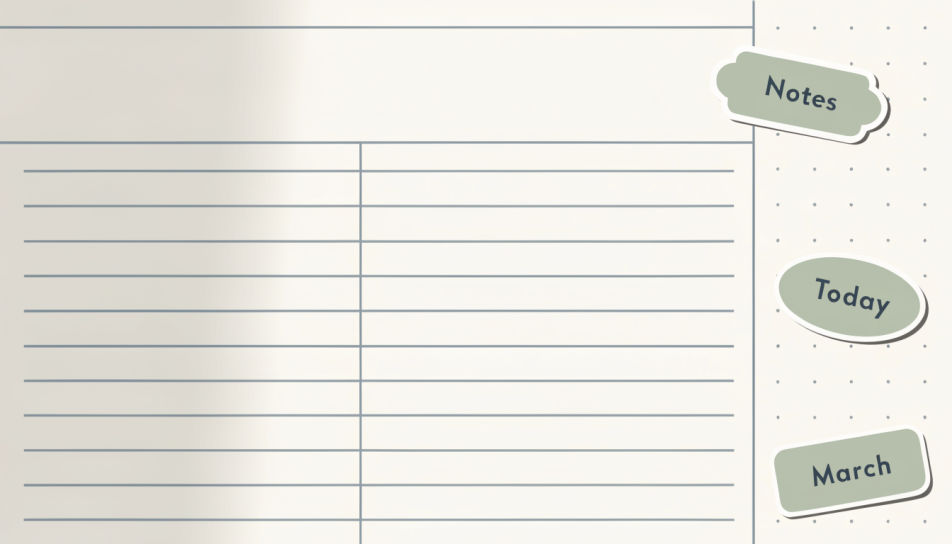 Journal template layout