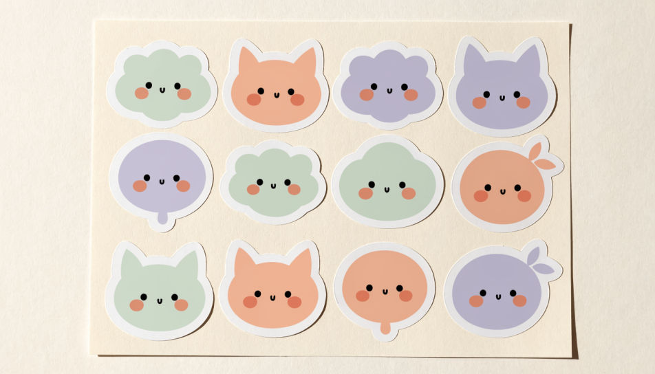 Pastel sticker sheet