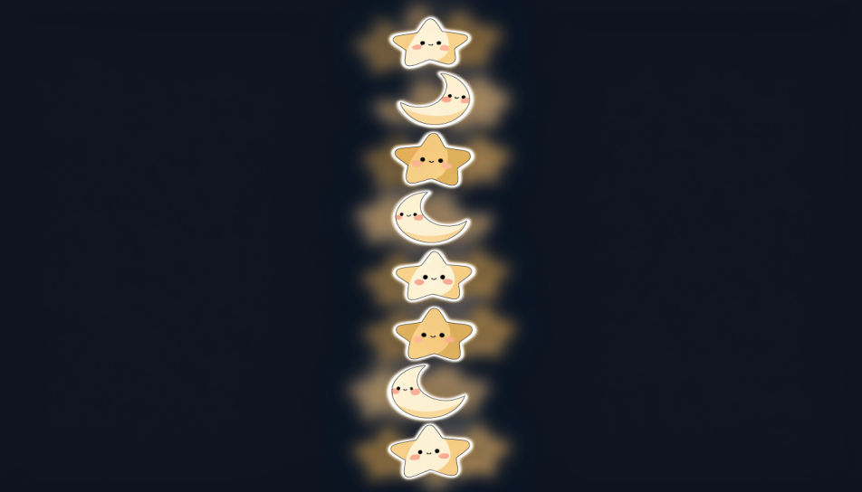Night sky sticker strip