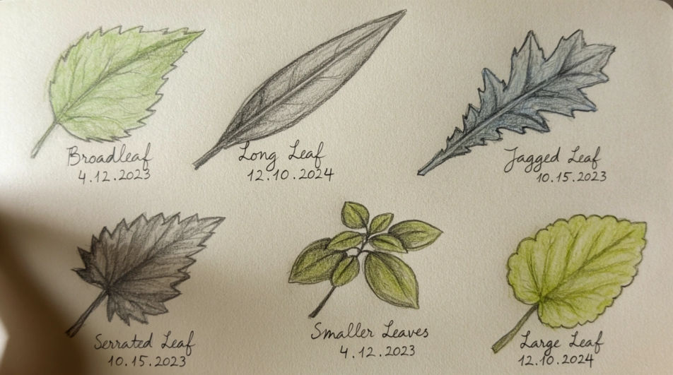 Leaf study sheet