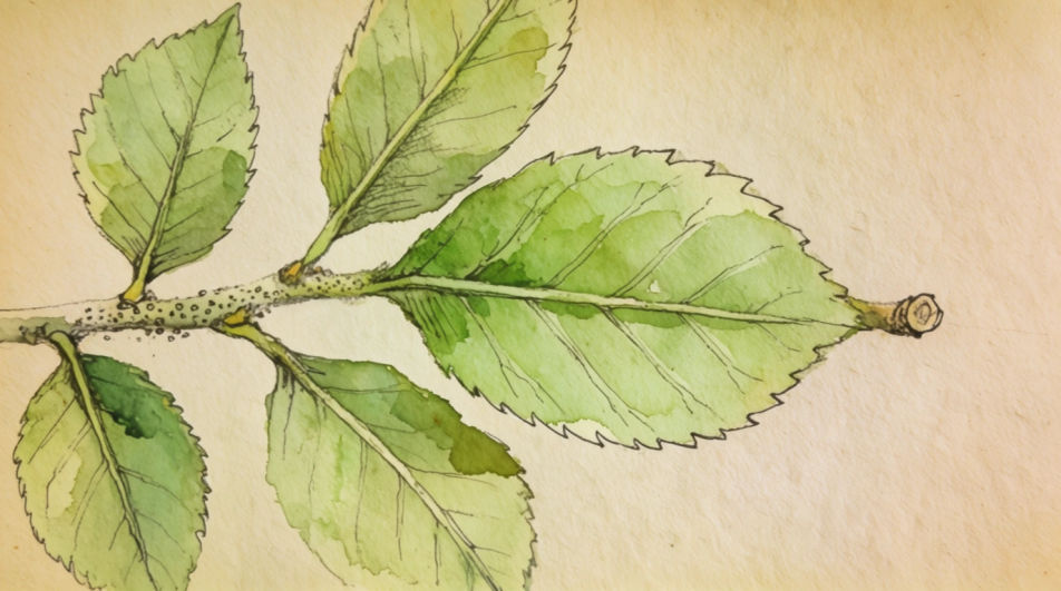 Branch with leaves