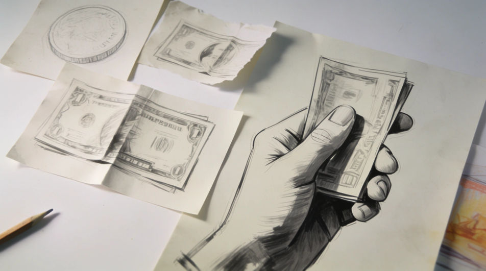 Hand holding a folded note