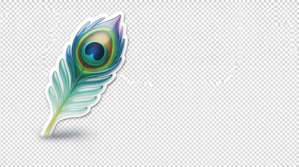 Transparent sticker cut-out