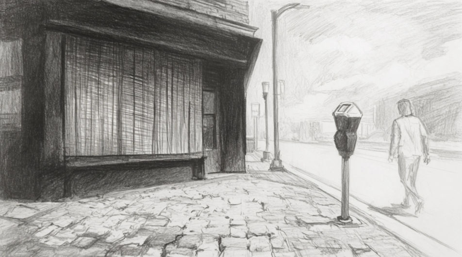 Street corner at dusk