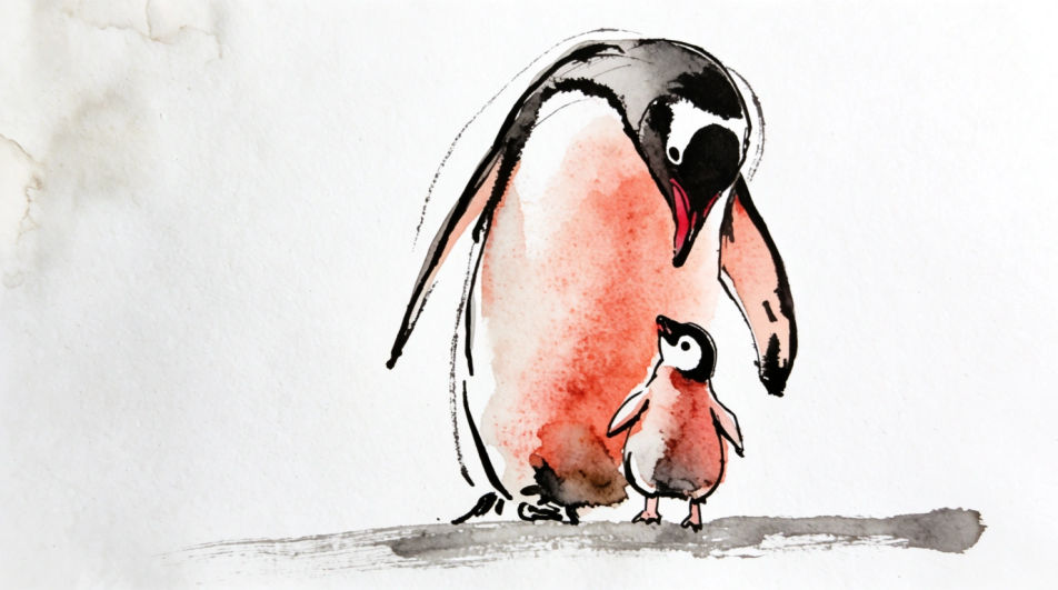 Parent and chick