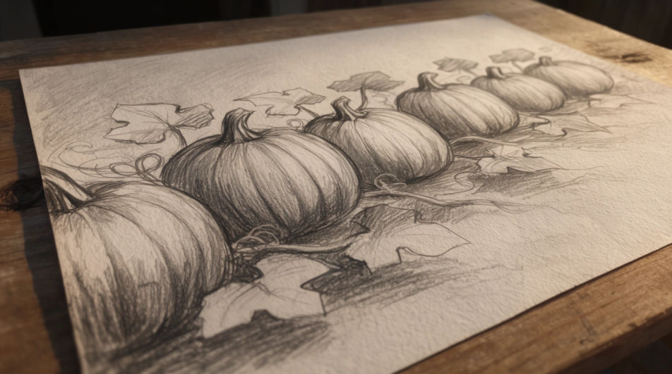 Pumpkin patch row