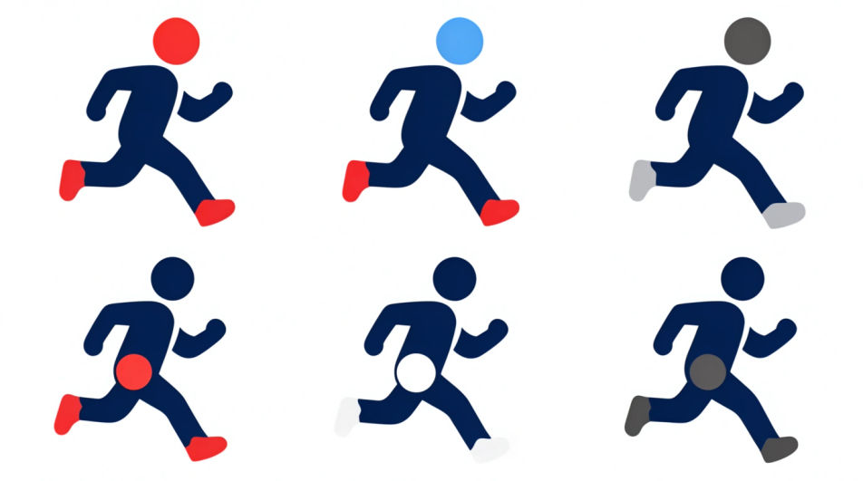 Icon set on a grid