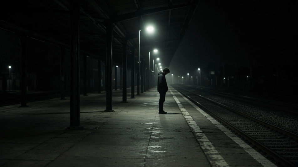 Empty station platform