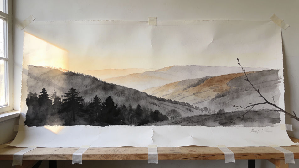 Wide valley panorama