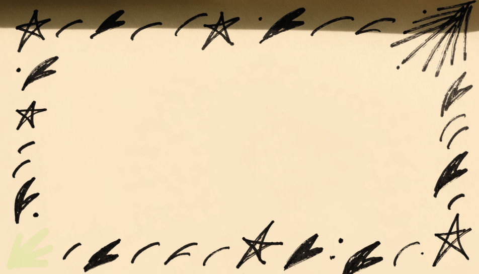 Doodle border around a blank page