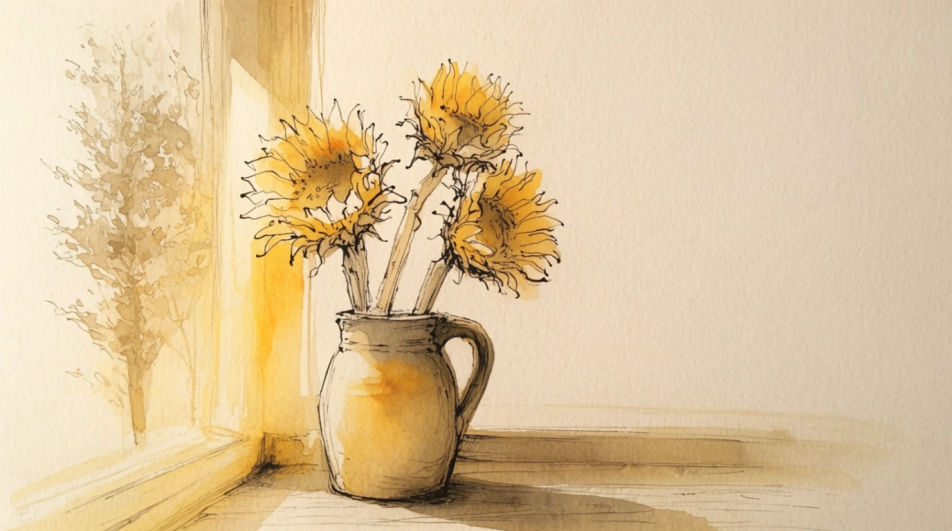 Jug on a windowsill